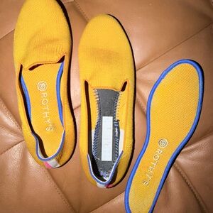 Rothy's Vibrant Yellow and Blue Slip-Ons